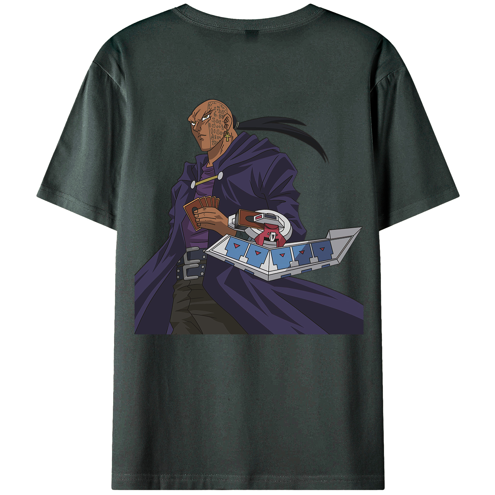 （画像用） 遊☆戯☆王 Yu-Gi-Oh! 綿100％ メンズ半袖Tシャツ（バックプリント） 通気性